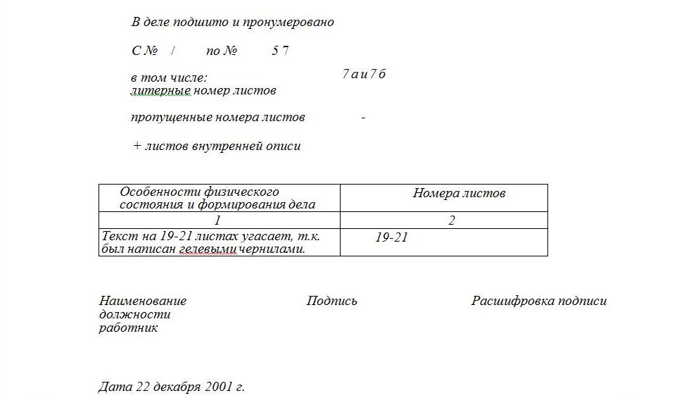 Заверитель дела образец. Заверительный лист описи дел. Внутренняя опись и лист заверитель дела. Форма листа-заверителя описи дел. Лист заверитель дела пример.